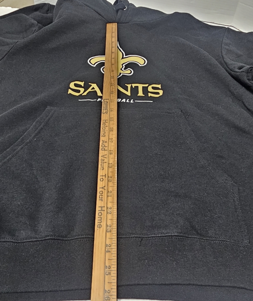 NFL Saints New Orleans Hoddie Sweater Pro Line Hoodie 2XL Black Mens - Picture 7 of 11